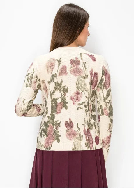 Floral Textured Cardigan 5344