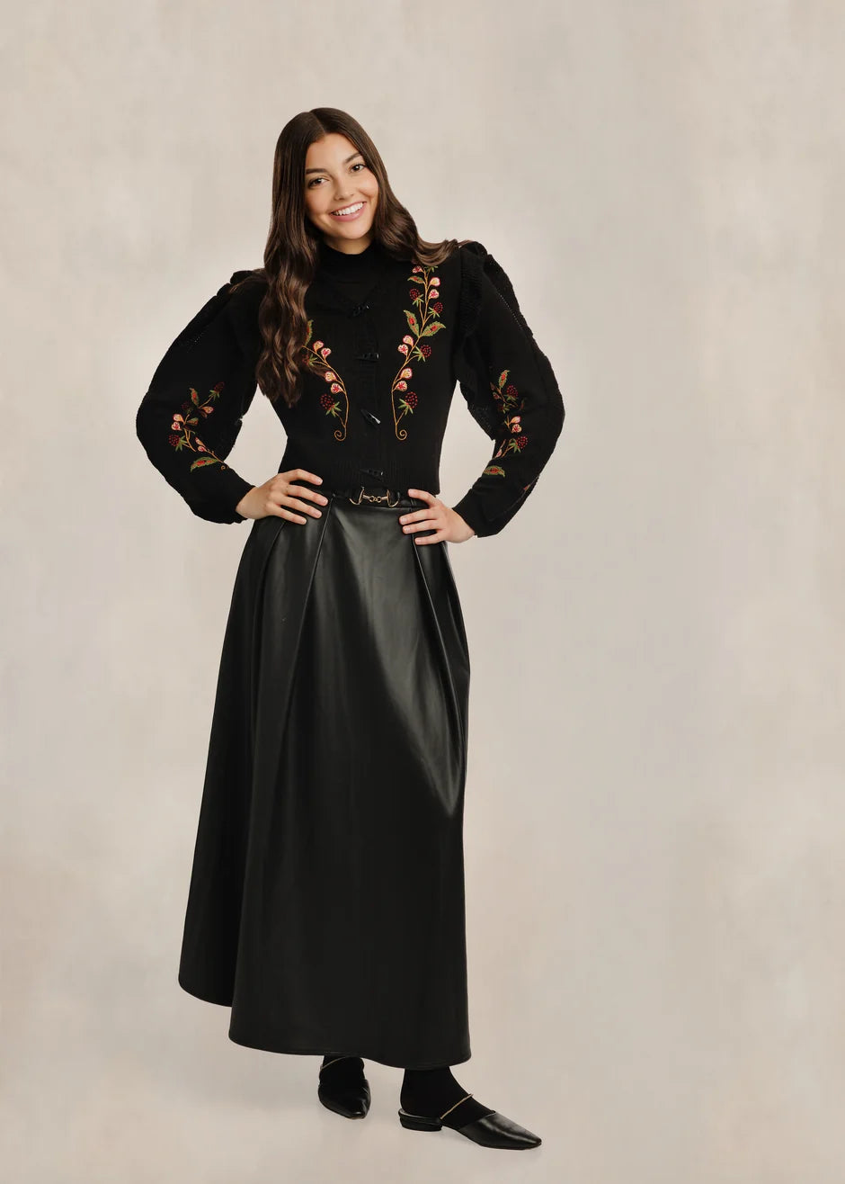 Strawberry Embroidered Ruffle Cardigan 690