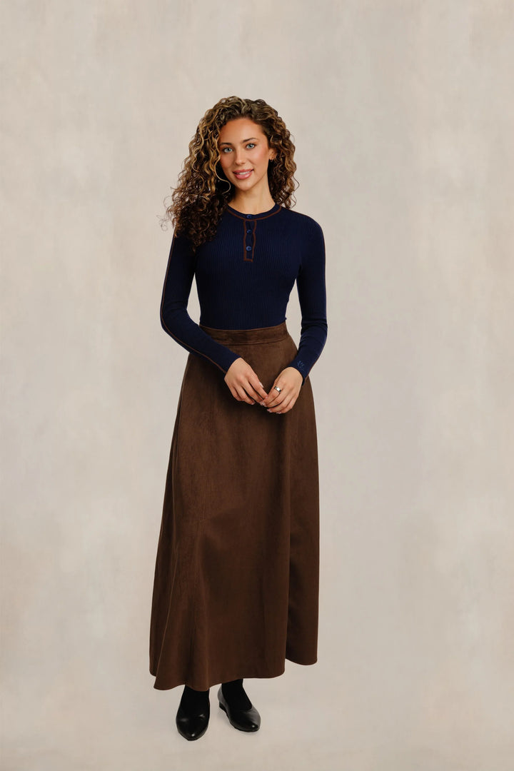 Ribbed Henley Top 601