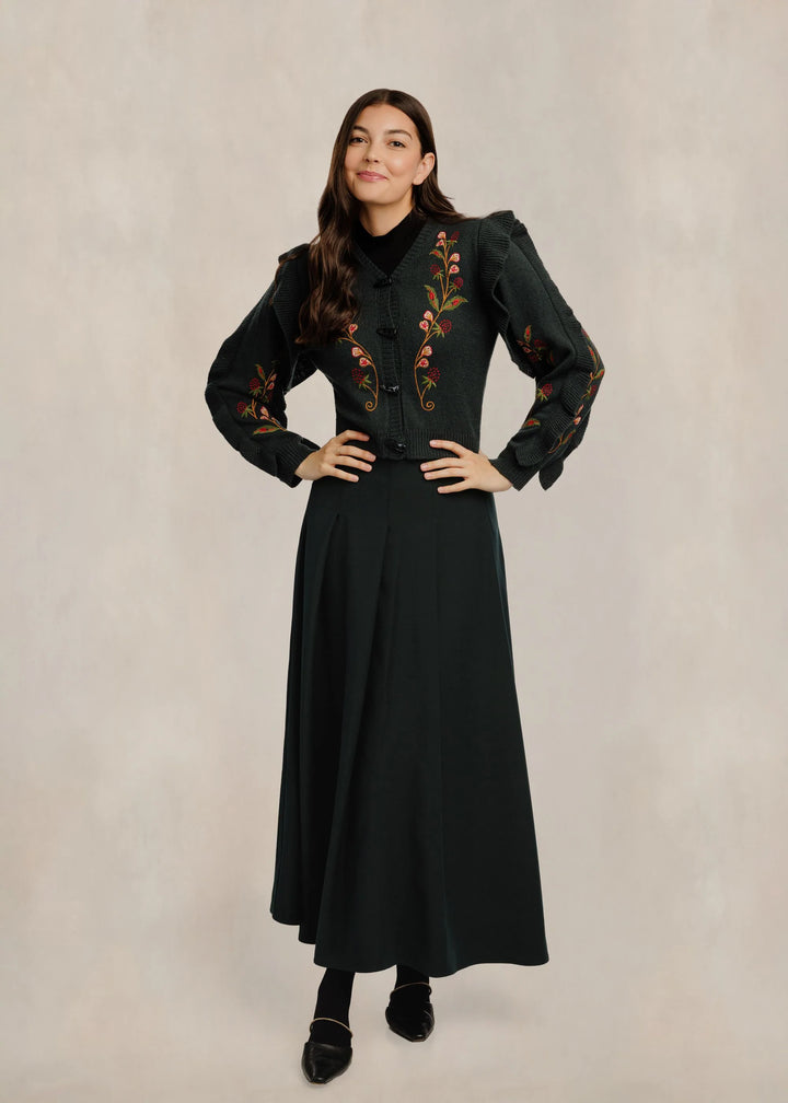 Strawberry Embroidered Ruffle Cardigan 690
