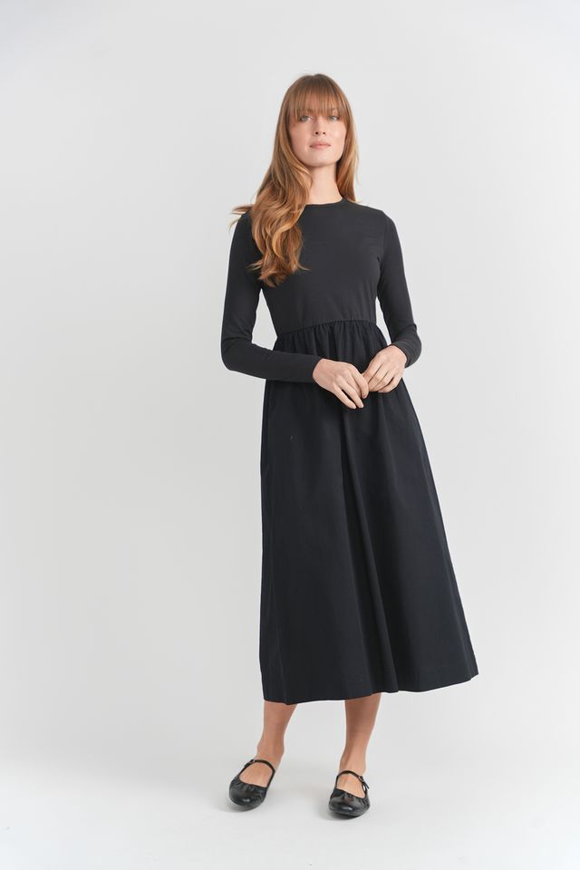 Midi Long Sleeve Dress by noni 2983D