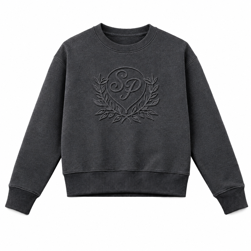 Crew Sweatshirt with rib cuff 324