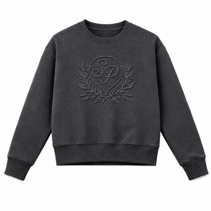 Crew Sweatshirt with rib cuff 324