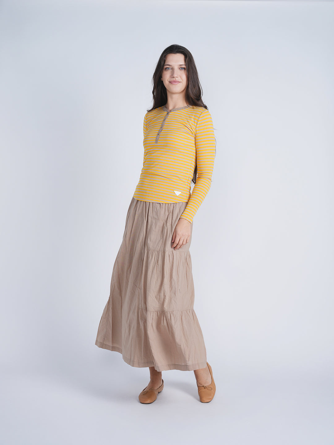 FYI Striped Henley Tee