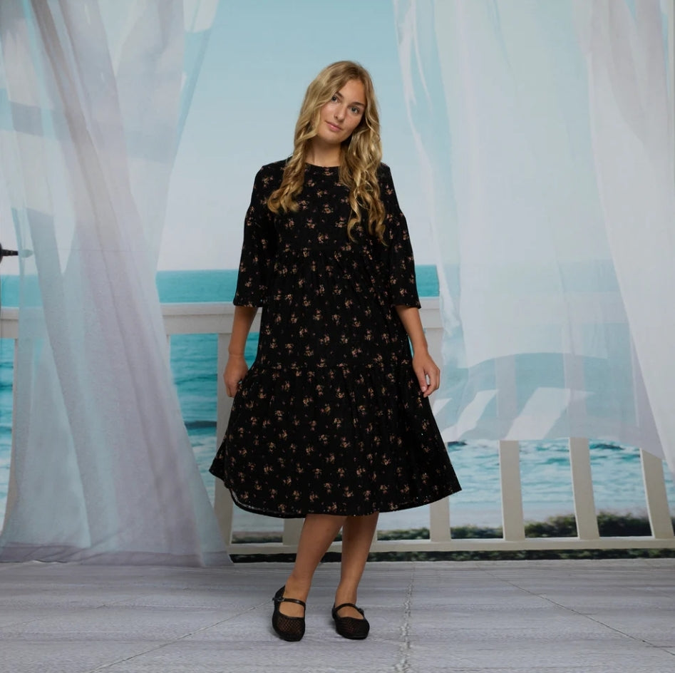 Liora Black Floral Dress