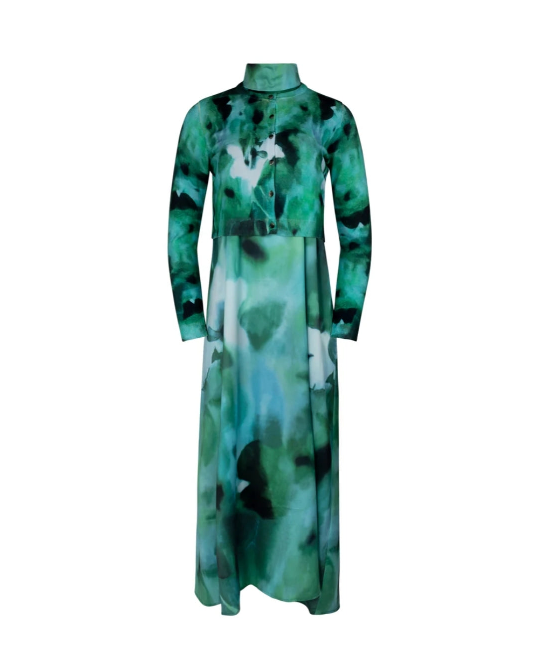 Knit Cardigan Overlay Dress