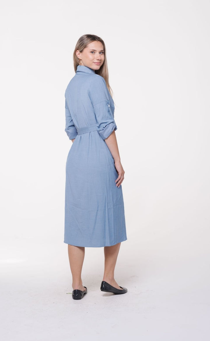 Side Wrap Middi Dress 009