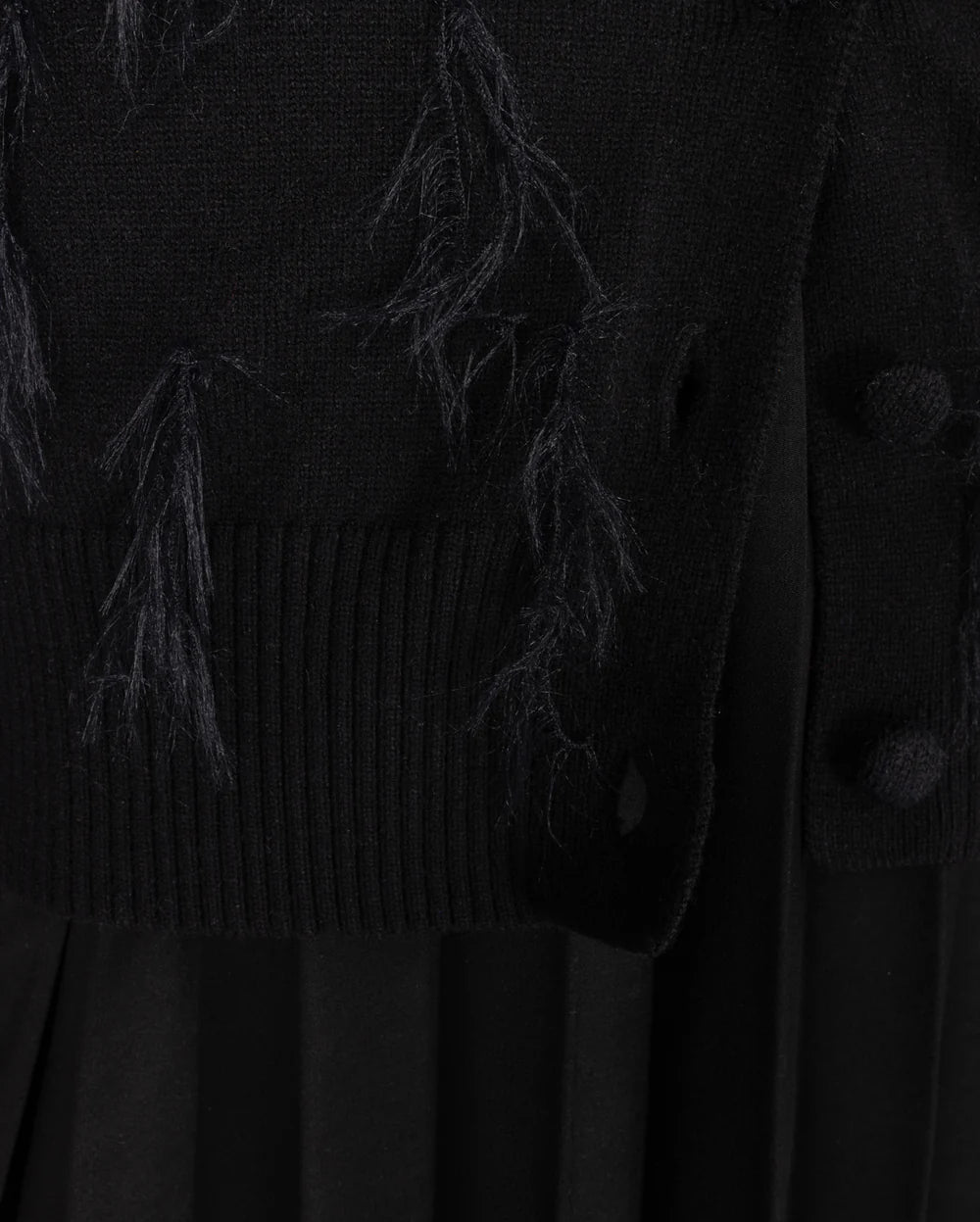 Pleated Flowy Jumper w/ Cardigan