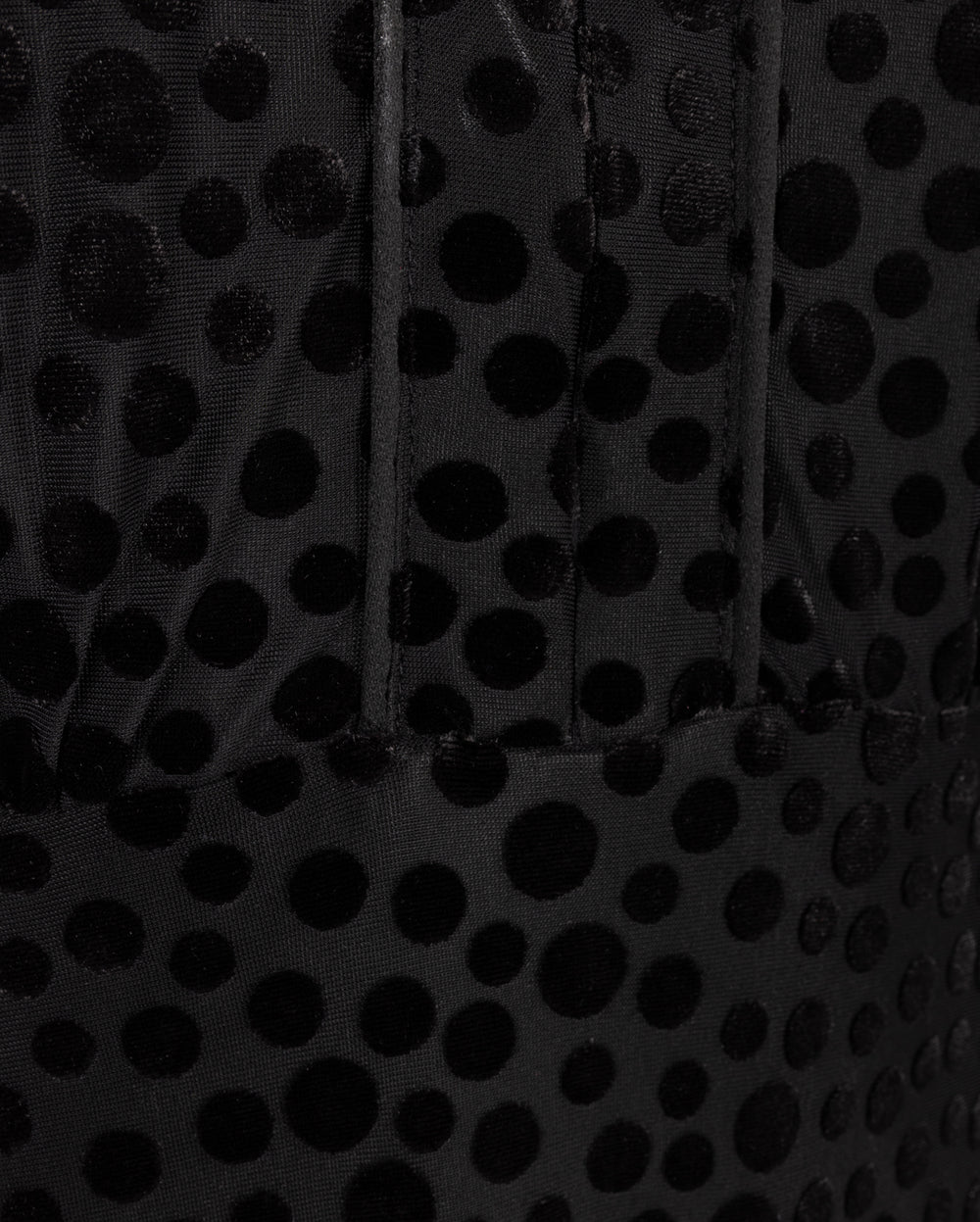 Velour Polka Dot Piped Dress