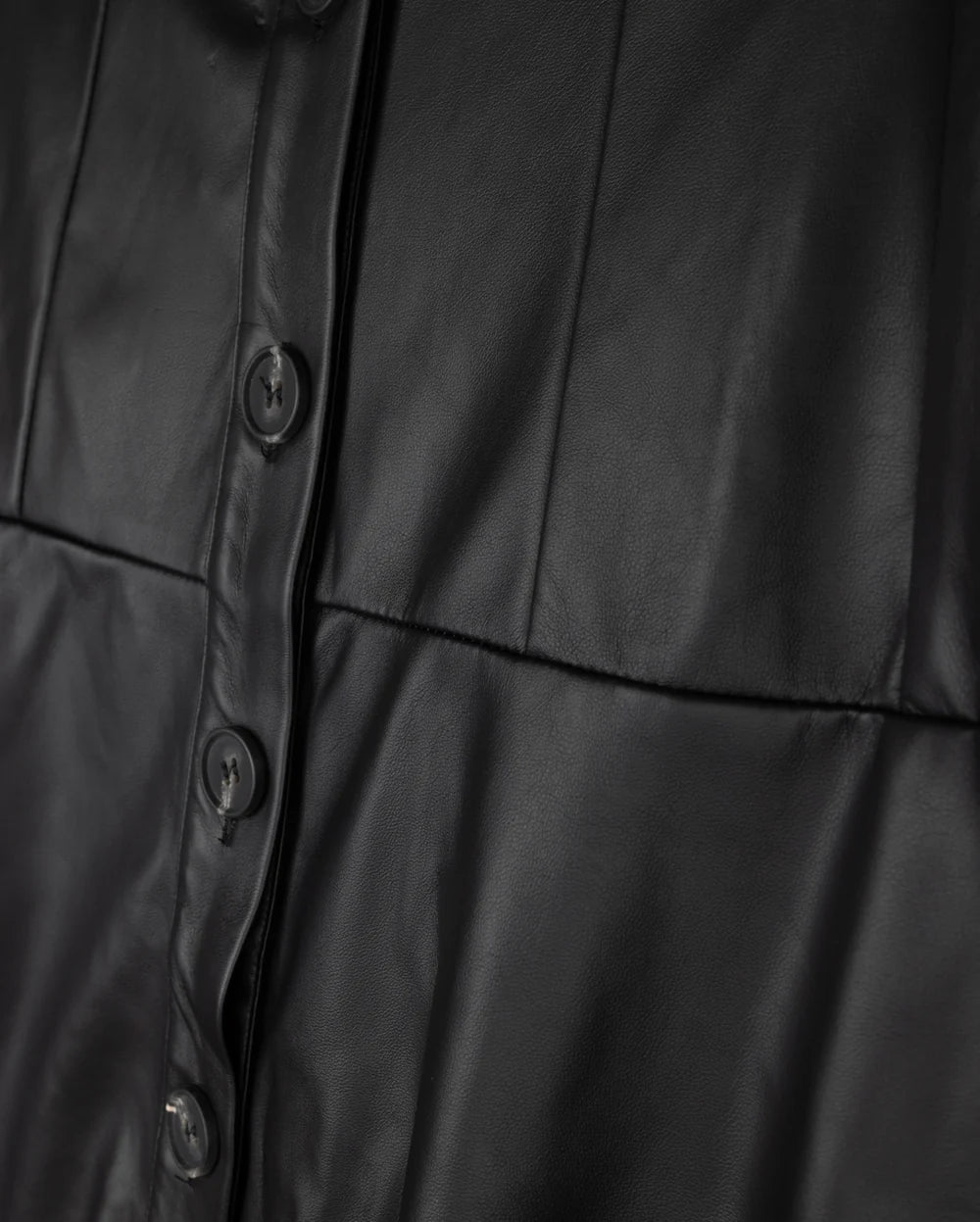Cinca Leather Yolk Panel Skirt