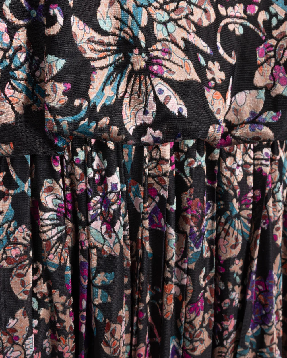 Mesh Velvet Detailed Dress