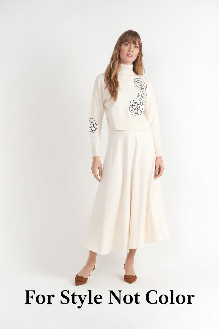 Embroidered Rose Sweater 145