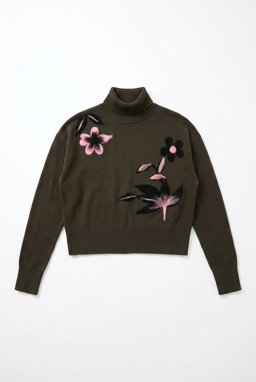 Black Knit Turtle Neck 206