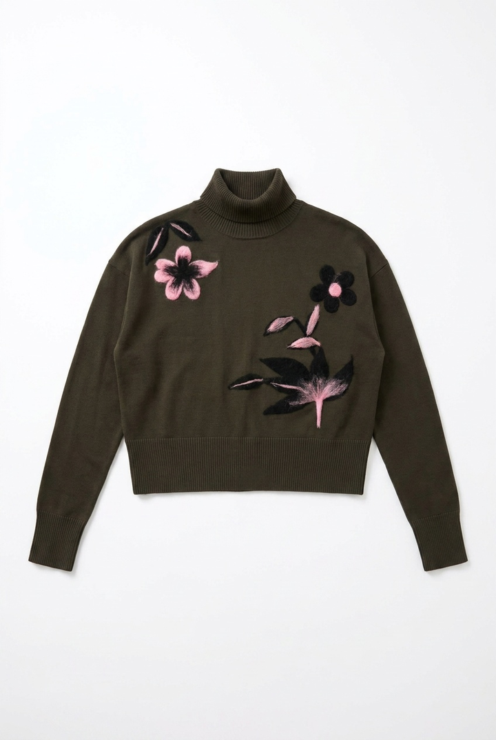 Black Knit Turtle Neck 206