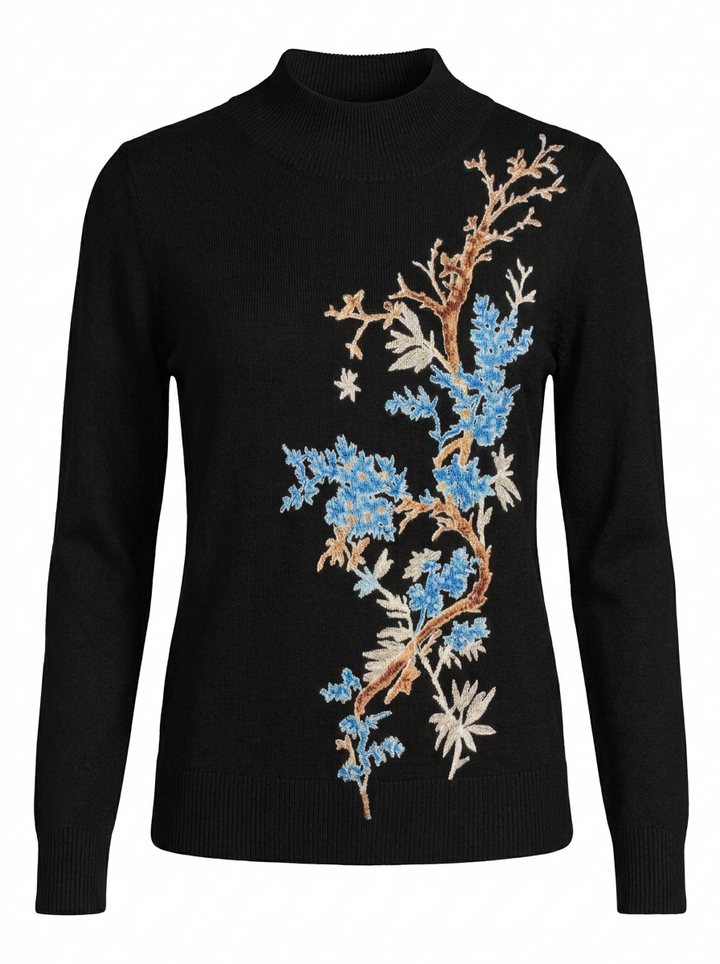 Shirred Mock Neck Sweater 305