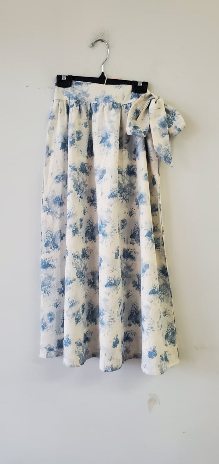 Blue White Flower Print FCG -41/42