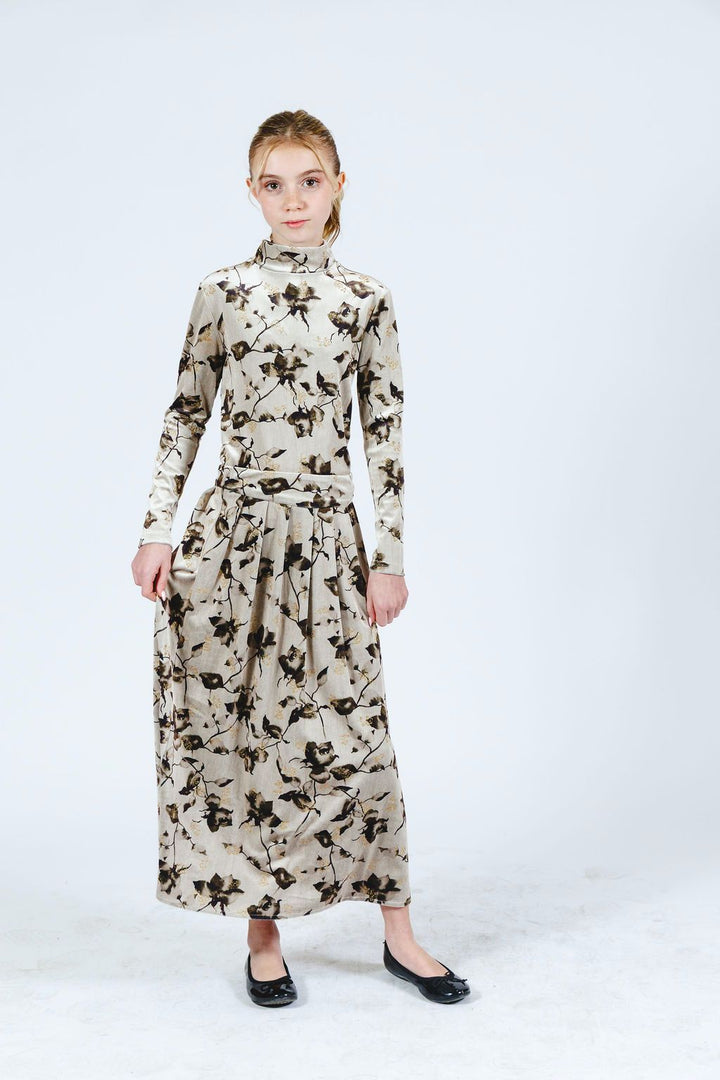 Brown Velvet Floral Set 314/31