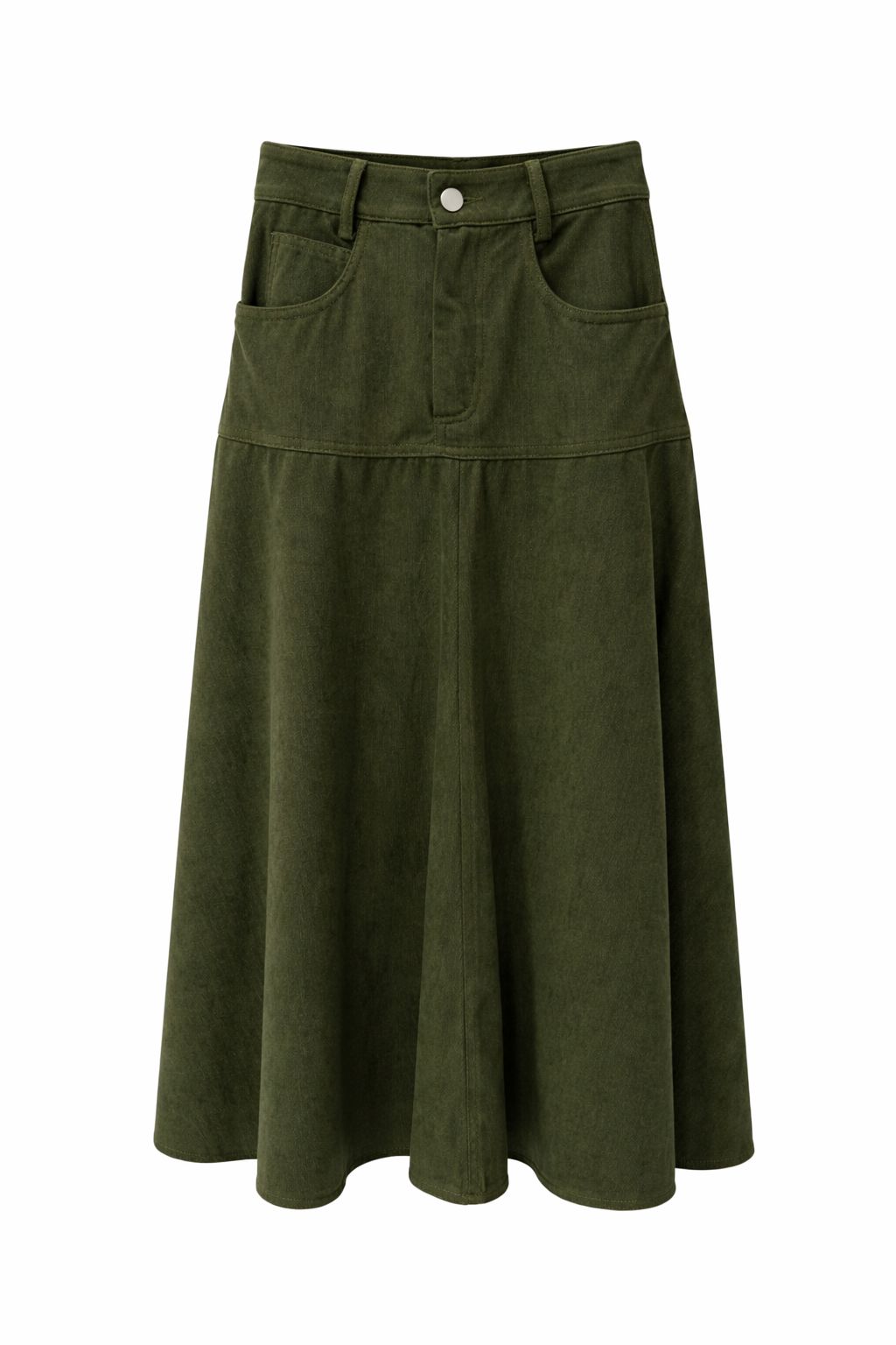 Olive Corduroy Skirt 341