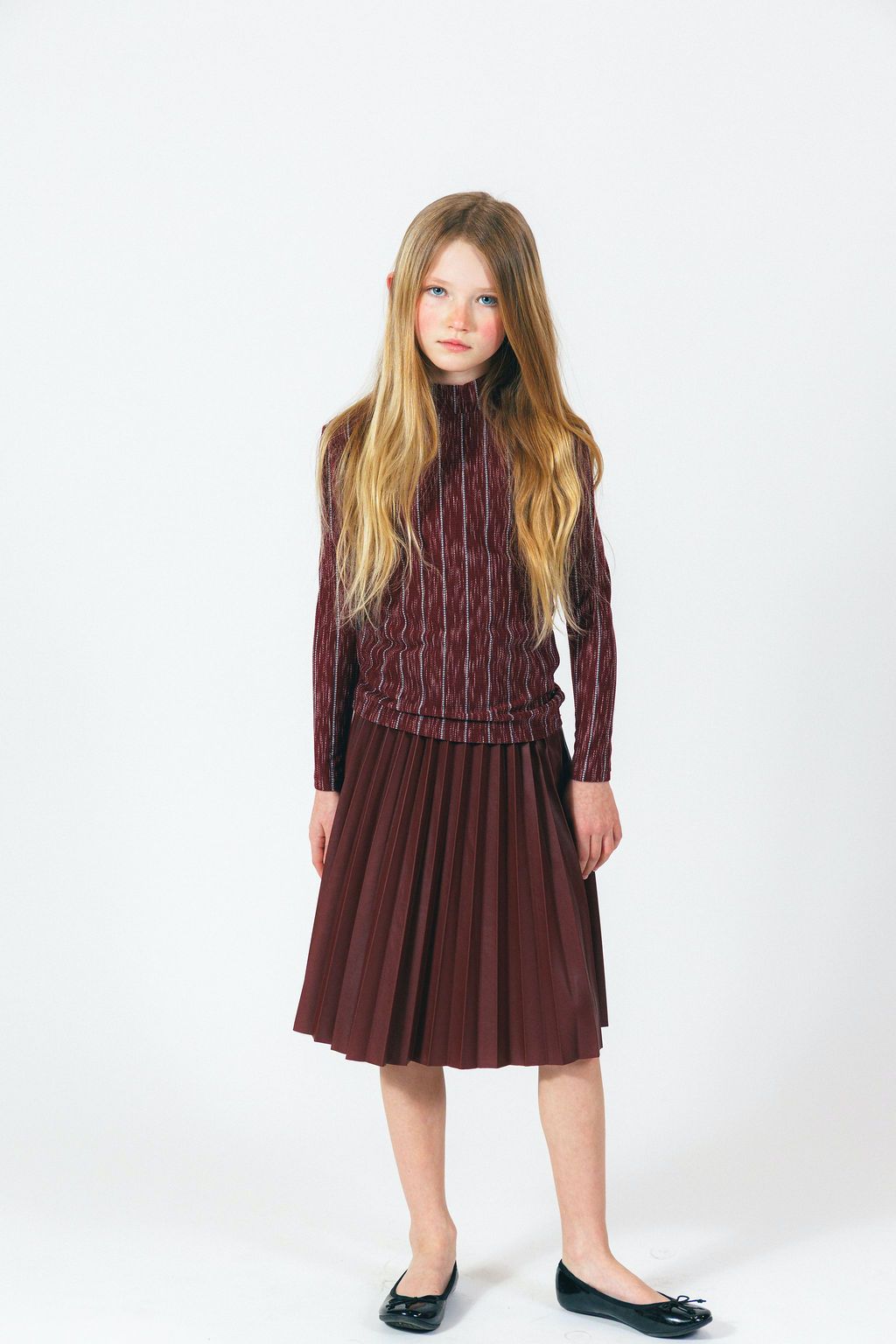 Leather Pleated Skirt 109