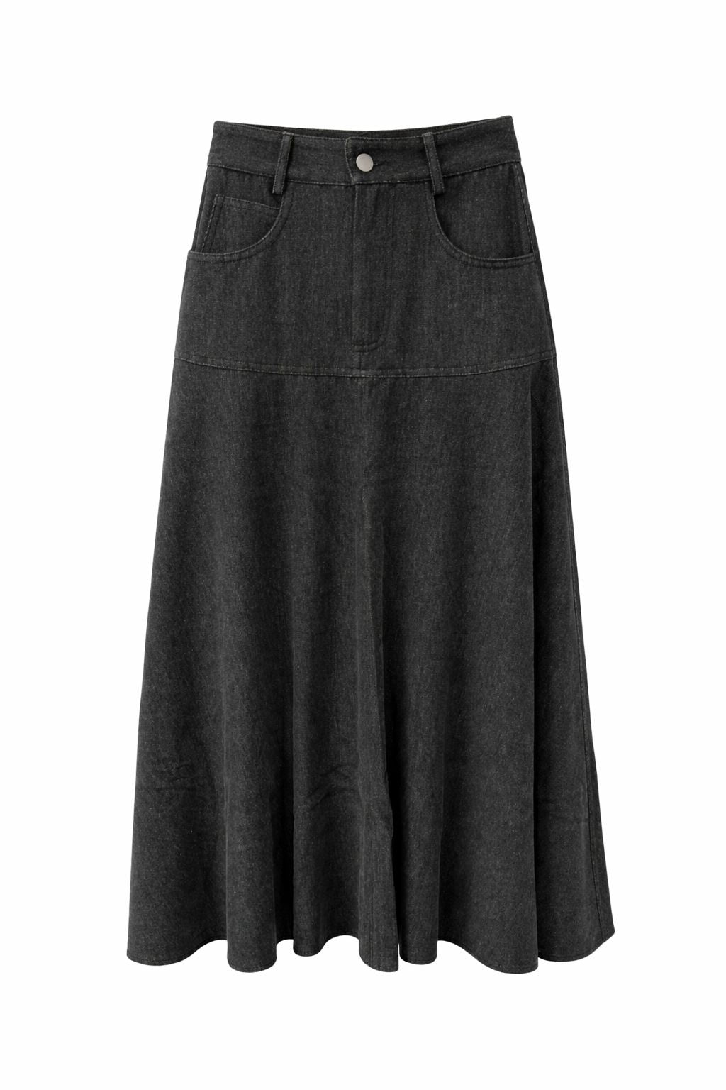 Black Denim Pocket Skirt 342
