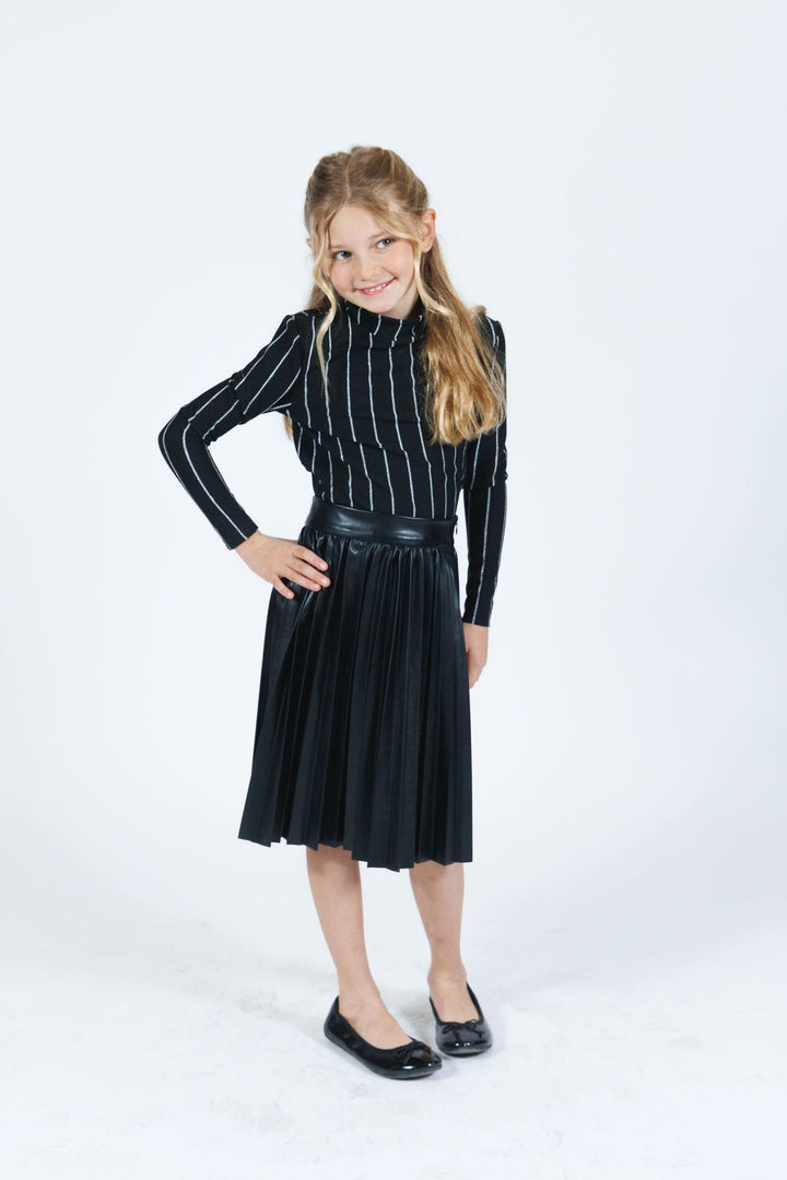 Leather Pleated Skirt 109