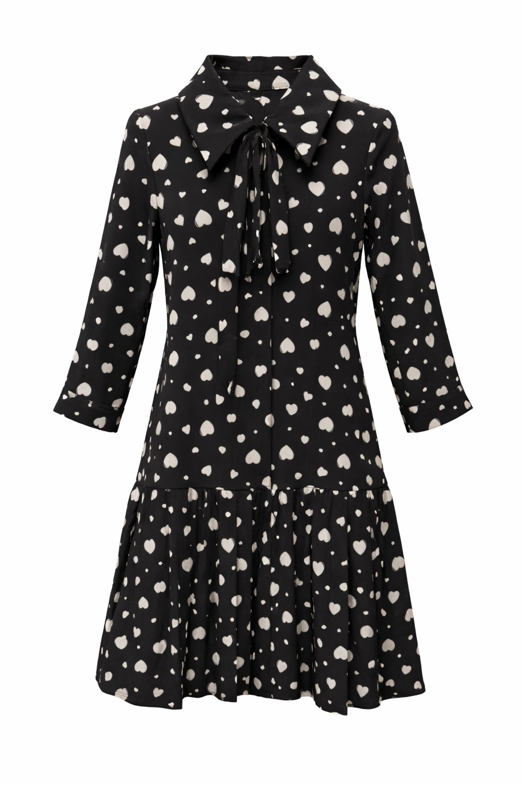 Blk White Heart Dress 143