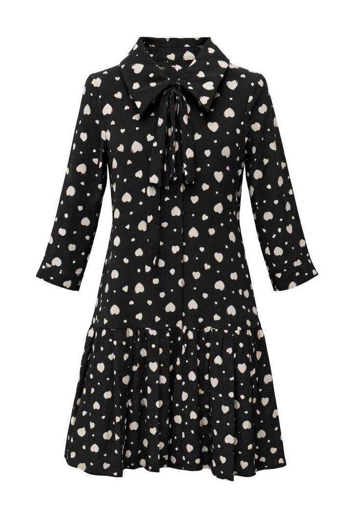 Blk White Heart Dress 143