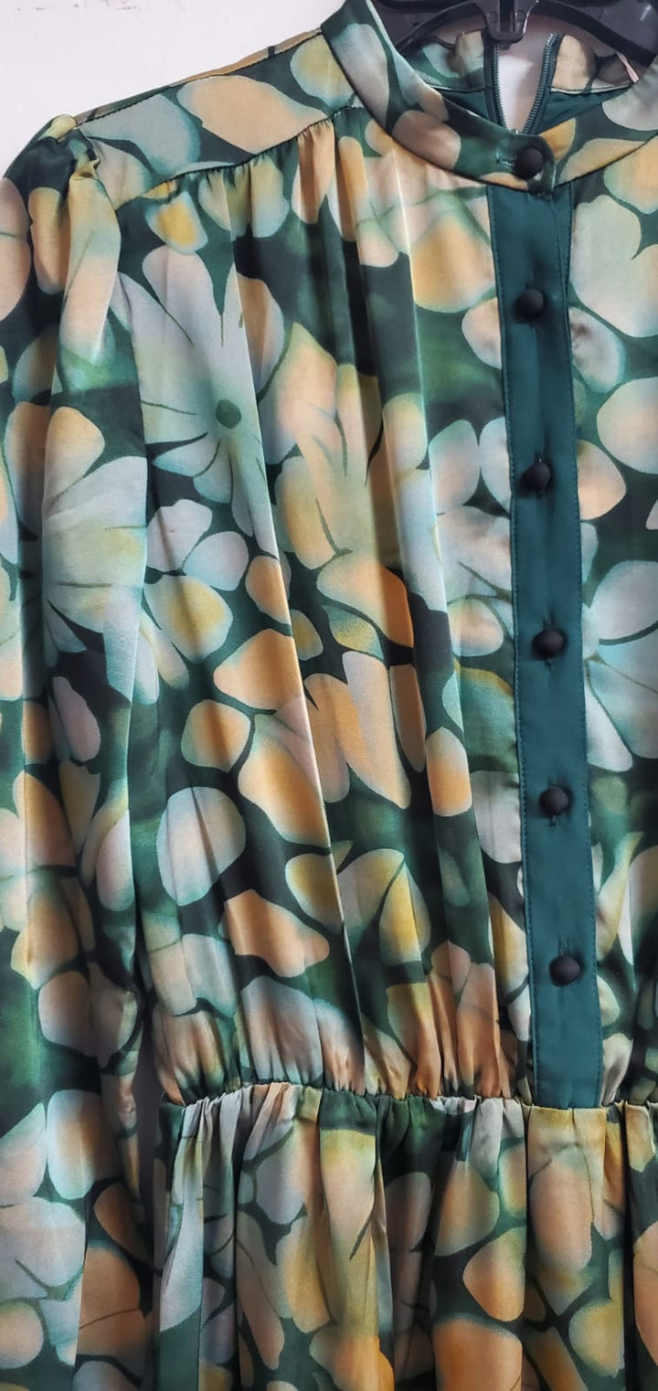 Green Floral Dress 116