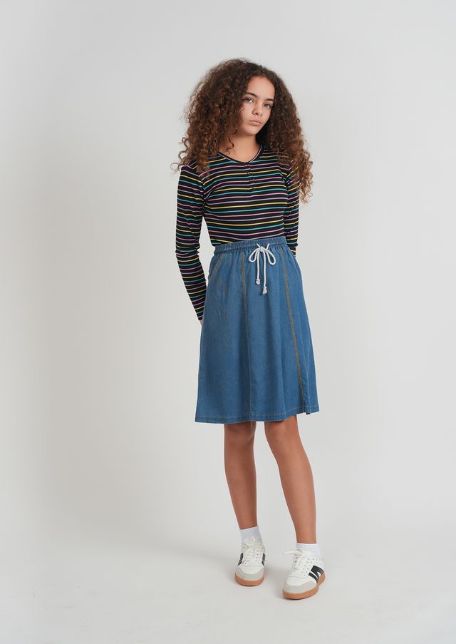 Neon Striped Waffle Tee by FYI 734