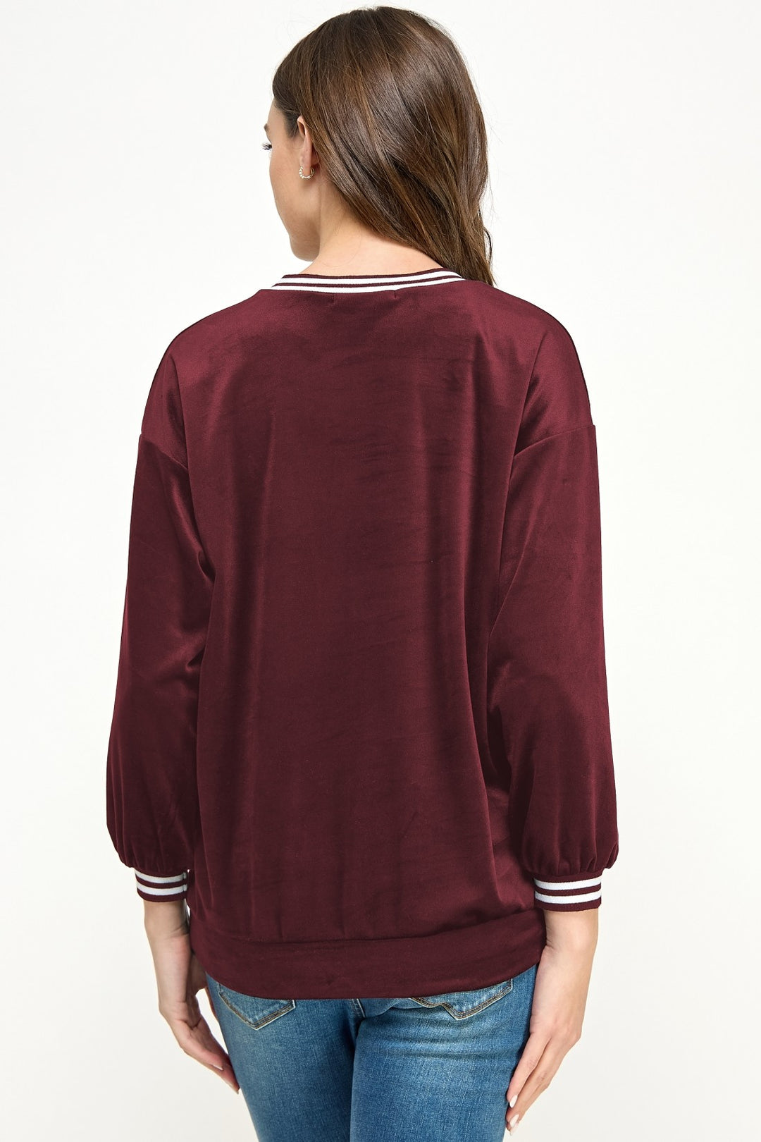 Maternity Velvet Crewneck Sweatshirt M2724