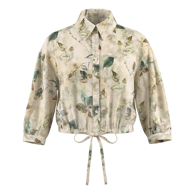 Beige Print Linen Set 1935/36