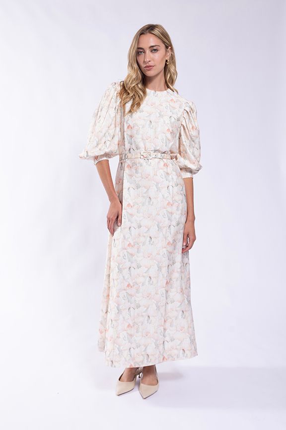 Sorbet Floral Puff Sleeve Dress 5899 Sorbet Floral Puff Sleeve Dress 5899