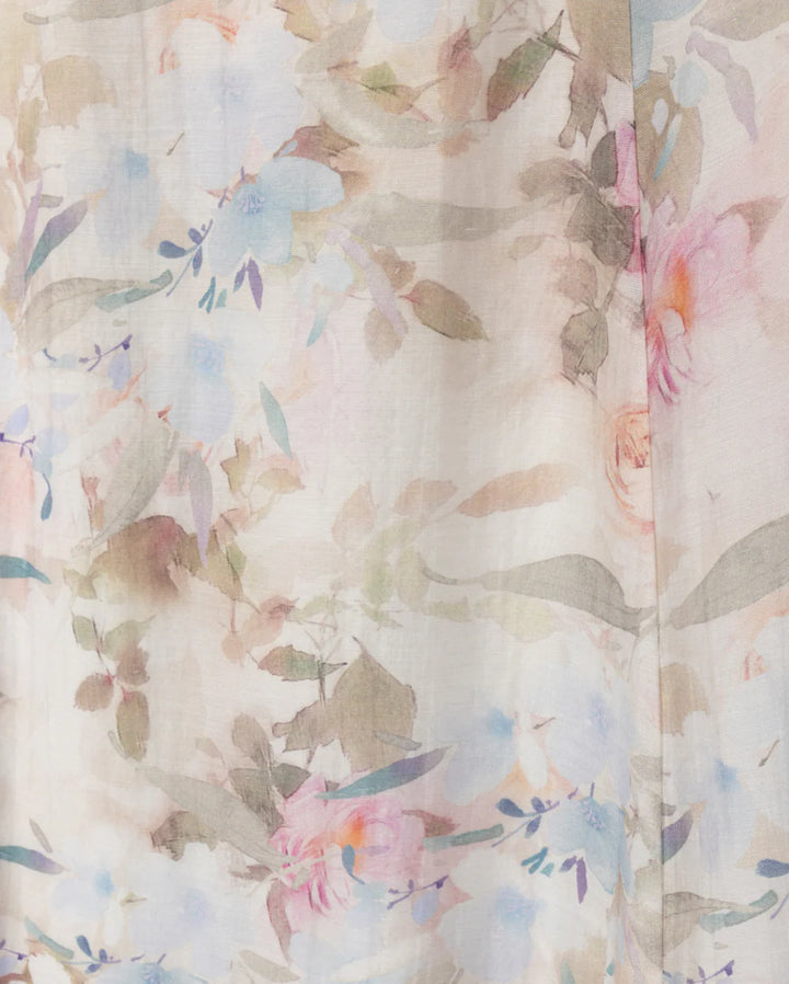 Brin Floral Silk Skirt