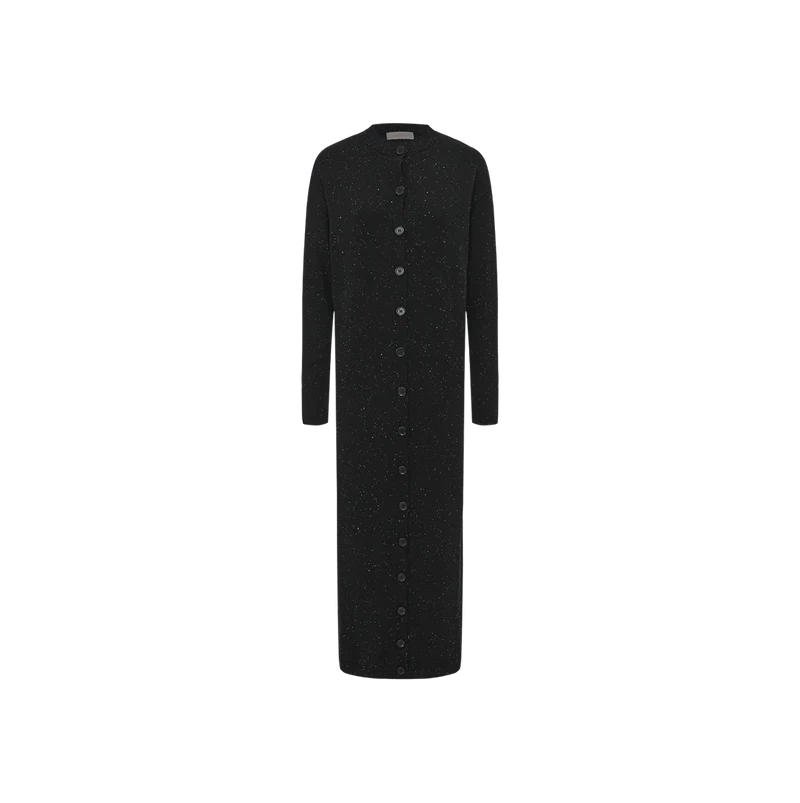 Marled Knit Button Down Dress