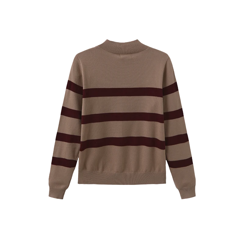 Floral Embroidered Stripe Sweater