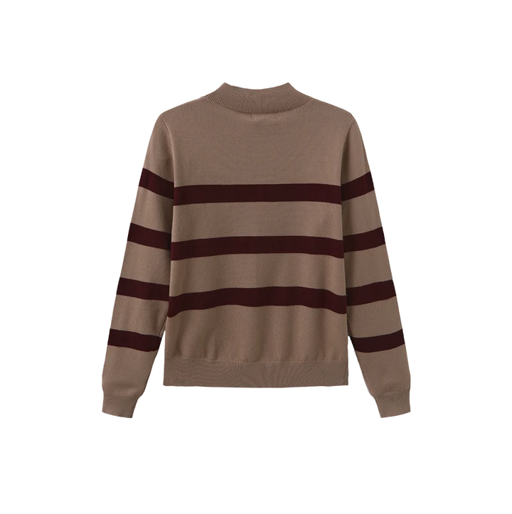 Floral Embroidered Stripe Sweater