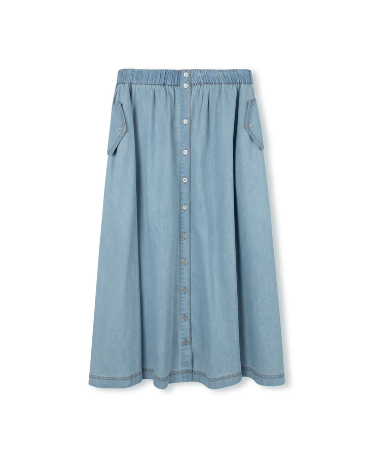 Chambray Flowy Maxi Pocket