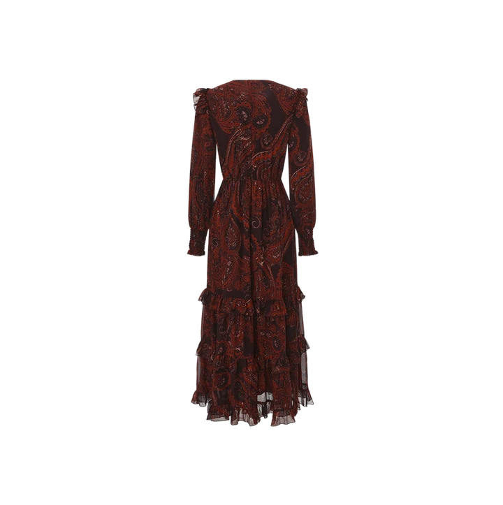 Paisley Ruffle Smocked Dress