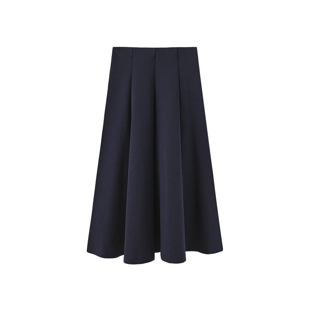 Sweatshirt Paneled Midi Skirt