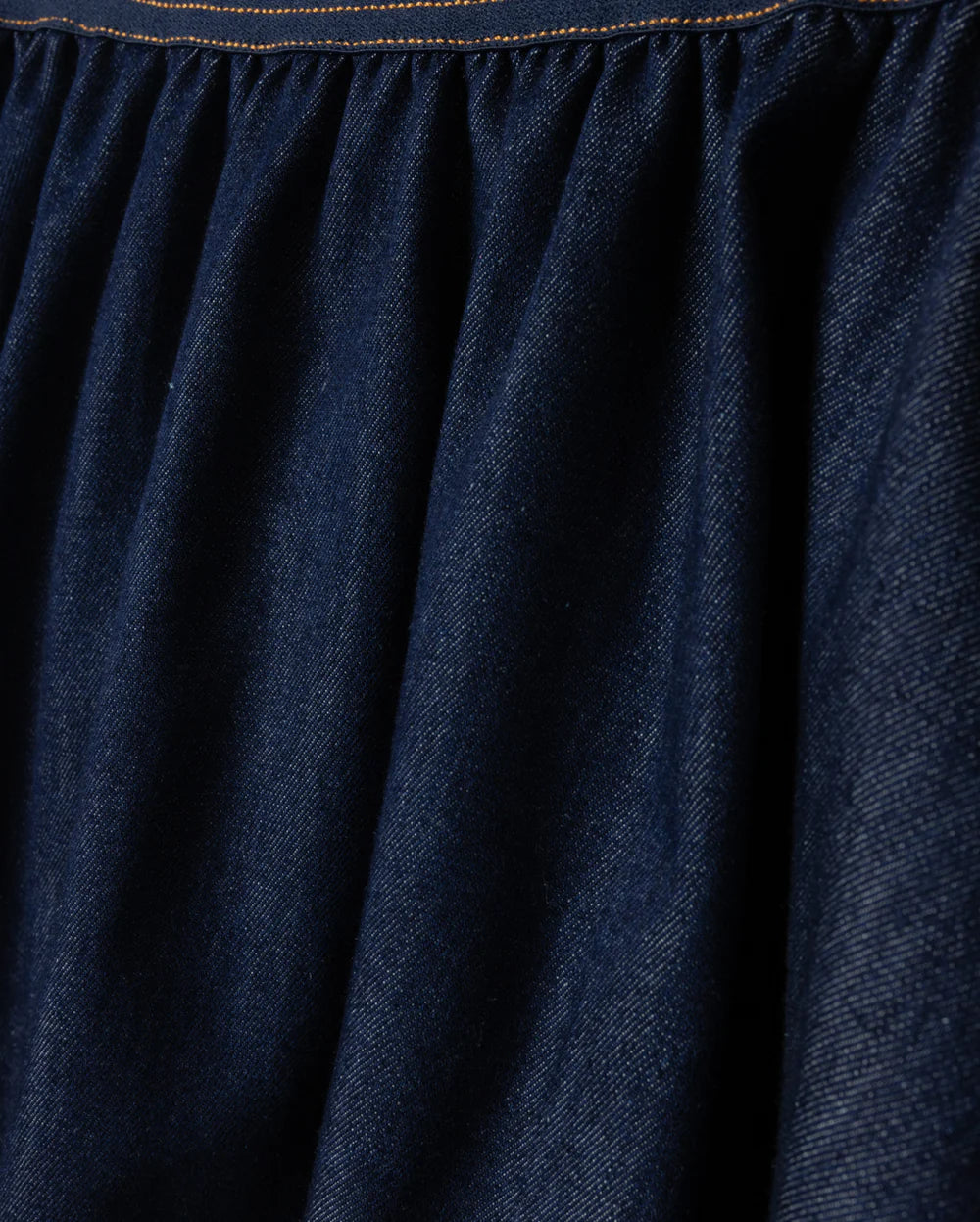 Denim Wide Elastic Band Skirt