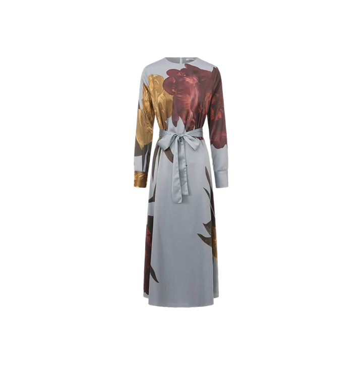 Silk Flower Printed Dress