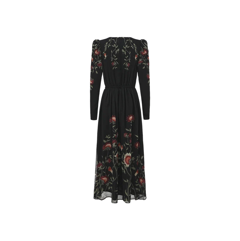 Printed Detailed Maxi Dress