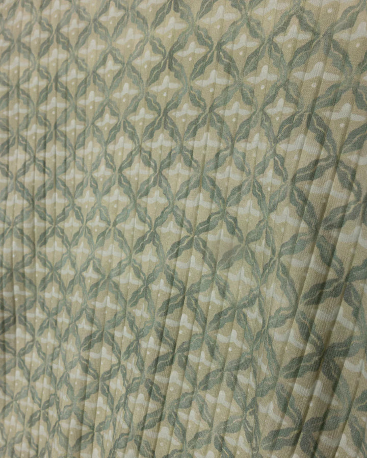 Floral Printed Ribbed Tee