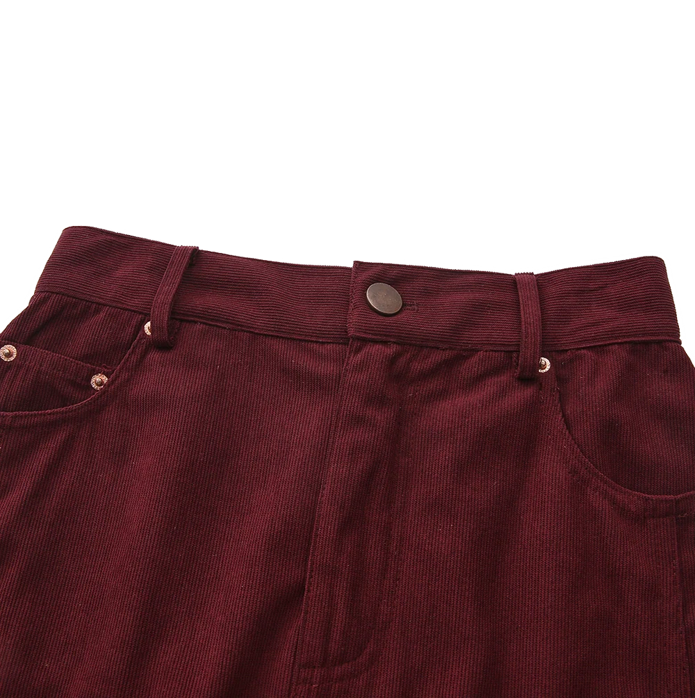 Silo Midi Thin Corduroy Skirt