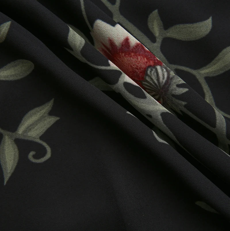 Printed Detailed Maxi Dress