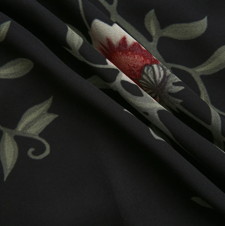 Printed Detailed Maxi Dress
