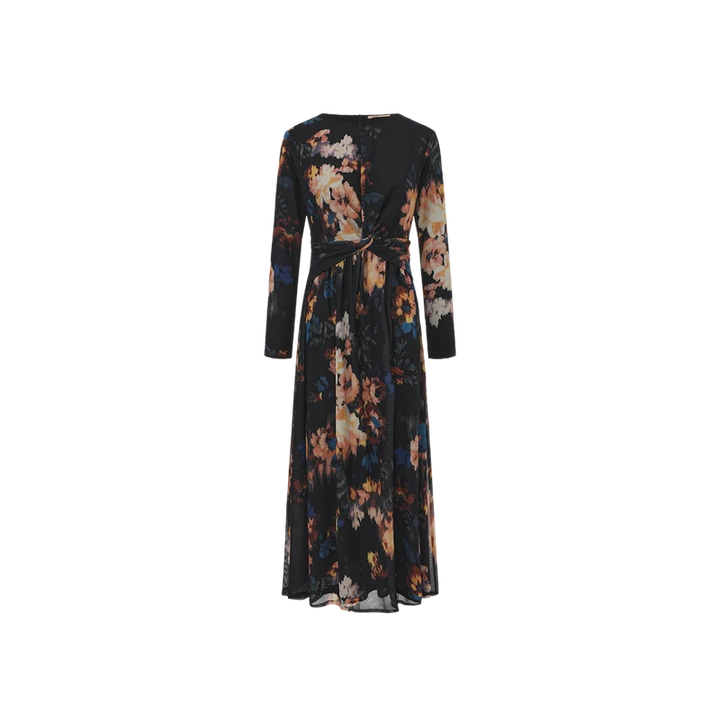 Floral Mesh Twist Dress