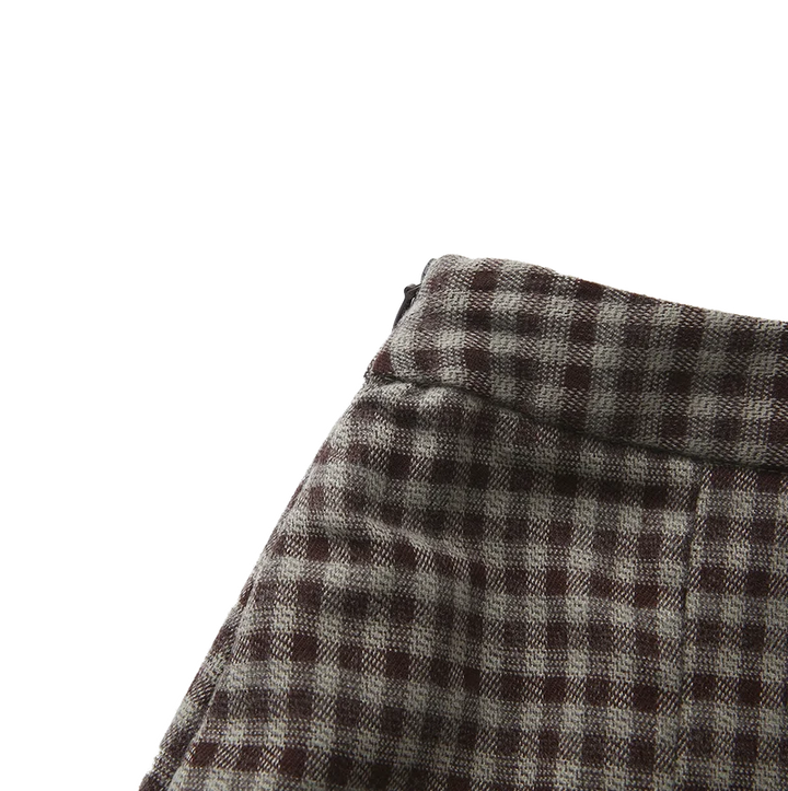 Carol Plaid Pleated Skirt