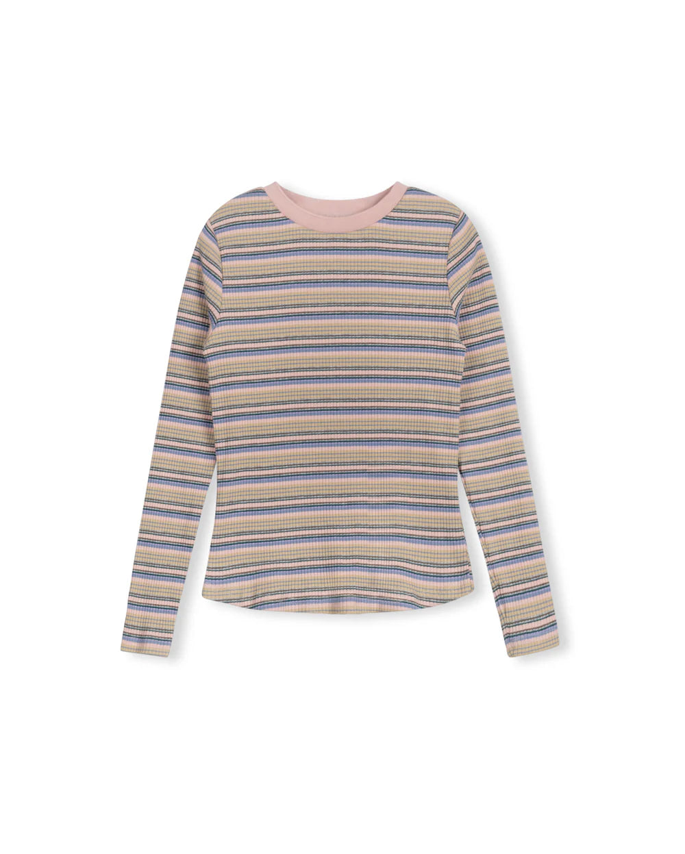Multi Striped  Ribbed T- shirt