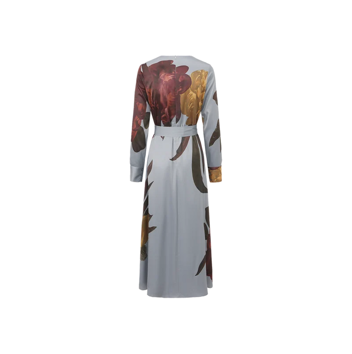 Silk Flower Printed Dress